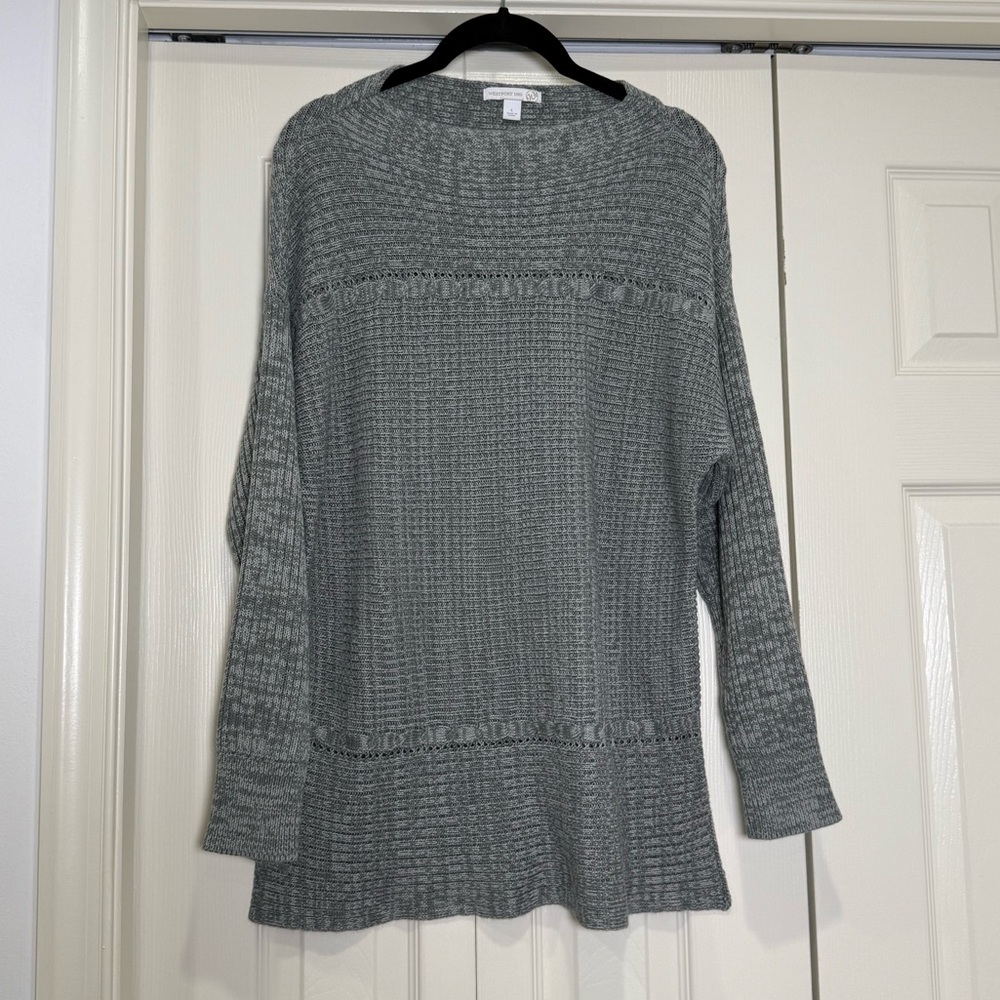 Westport 1962 Gray Knit Longline Sweater Size Large